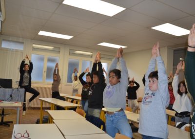 Atelier Relaxation et concentration au collège Saint-Helier de Rennes