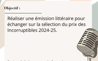 Emission littéraire : le prix des incorruptibles